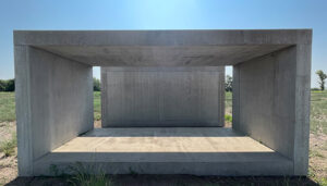 Detail of Donald Judd's 15 untitled works in concrete